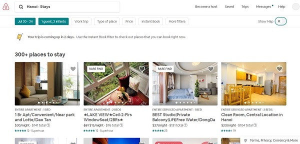 Cách đặt phòng của Toàn Tiến Housing trên Airbnb